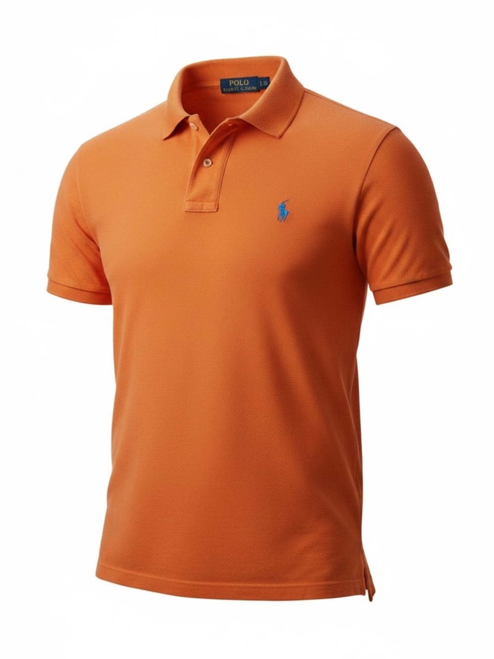 Men’s Polo Ralph Lauren Orange Short Sleeve Piqué Polo Shirt Custom Slim Fit
